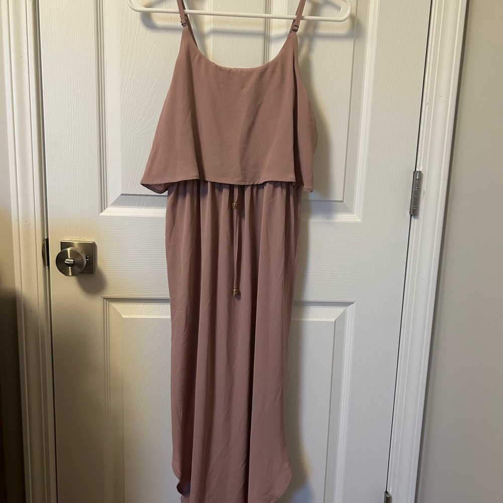 Elegant Mauve Sleeveless Dress